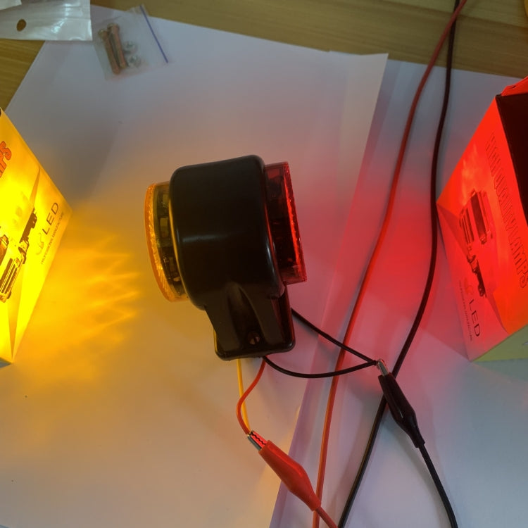 12/24V 2000-4000K 14 LEDs รถบรรทุกไฟด้านข้างสองสีไฟท้ายด้านข้างรถพ่วง, 14 LEDs