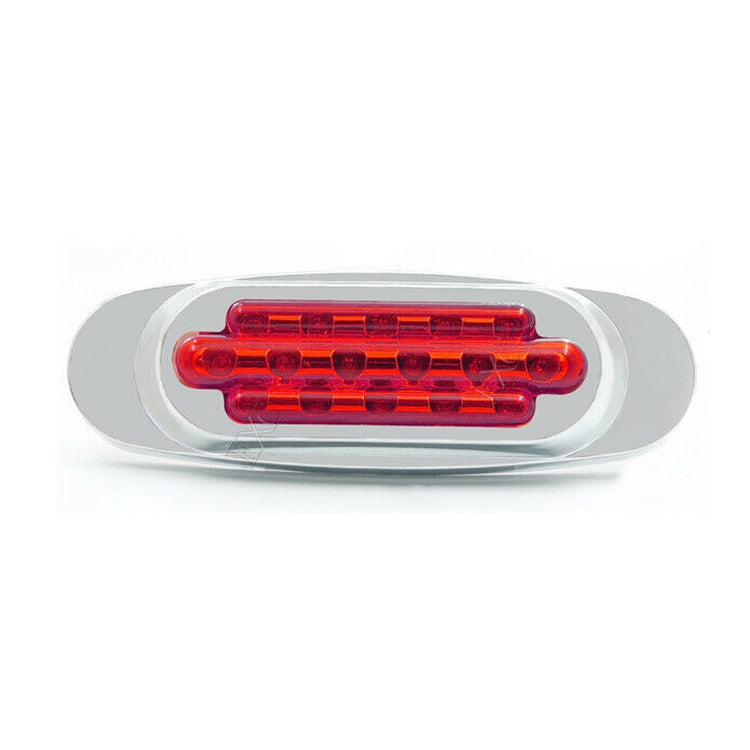 12-24V 2000-4000K 16 LEDs ไฟด้านข้างไฟฟ้าไฟท้ายด้านข้างไฟปรับเปลี่ยนรถบรรทุกสินค้า, Red (2 Lines Always Bright), Yellow (2 Lines Always Bright), Red (High and Low Light 3 Lines), Yellow (High and Low Light 3 Lines)