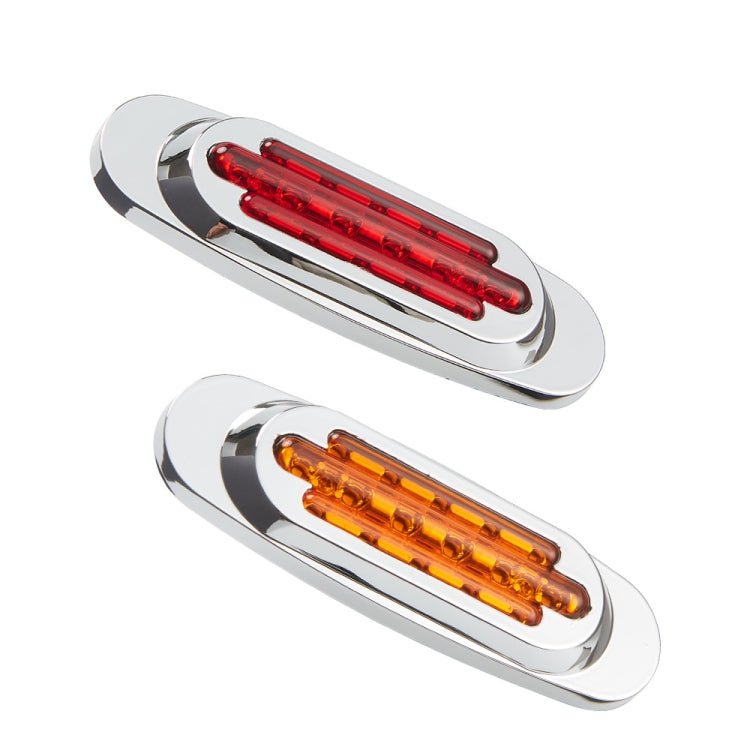 12-24V 2000-4000K 16 LEDs ไฟด้านข้างไฟฟ้าไฟท้ายด้านข้างไฟปรับเปลี่ยนรถบรรทุกสินค้า, Red (2 Lines Always Bright), Yellow (2 Lines Always Bright), Red (High and Low Light 3 Lines), Yellow (High and Low Light 3 Lines)