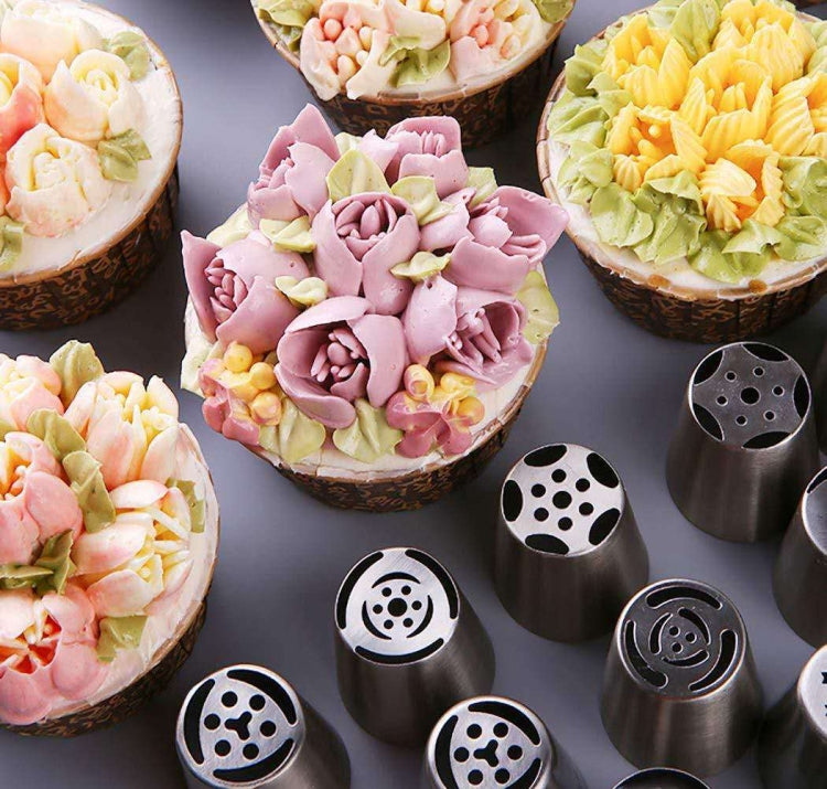 2 ชุด 27 in 1 ตกแต่งปากชุดไม่มีรอยต่อครีมบีบปาก, 27 PCS/Set