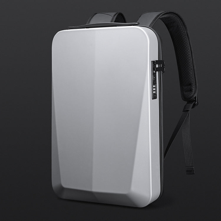 BANGE BG-22201 Business Hard Shell Computer Bag Men Backpack Waterproof กระเป๋าเดินทาง, Black, Silver White, Titanium