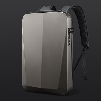 BANGE BG-22201 Business Hard Shell Computer Bag Men Backpack Waterproof กระเป๋าเดินทาง, Black, Silver White, Titanium