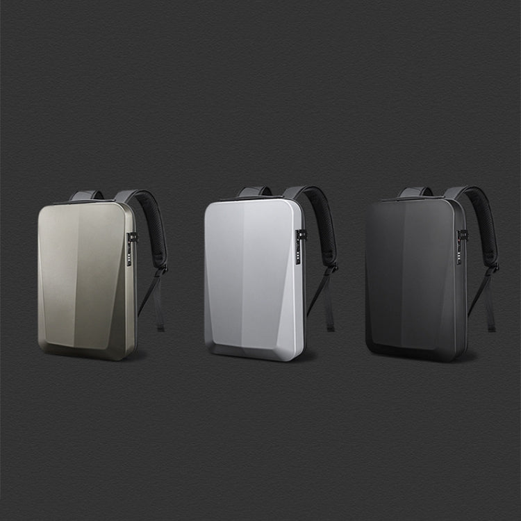 BANGE BG-22201 Business Hard Shell Computer Bag Men Backpack Waterproof กระเป๋าเดินทาง, Black, Silver White, Titanium