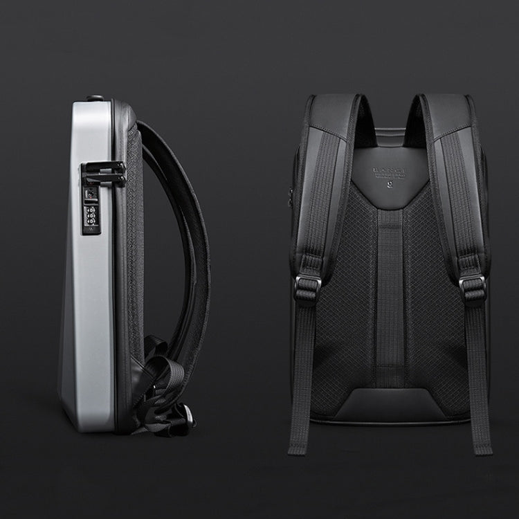 BANGE BG-22201 Business Hard Shell Computer Bag Men Backpack Waterproof กระเป๋าเดินทาง, Black, Silver White, Titanium