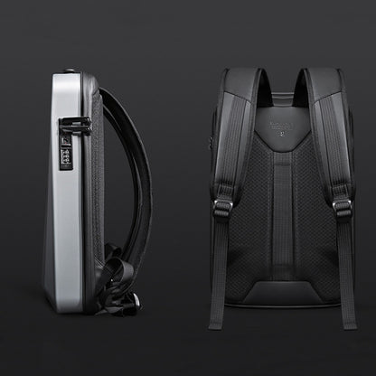 BANGE BG-22201 Business Hard Shell Computer Bag Men Backpack Waterproof กระเป๋าเดินทาง, Black, Silver White, Titanium