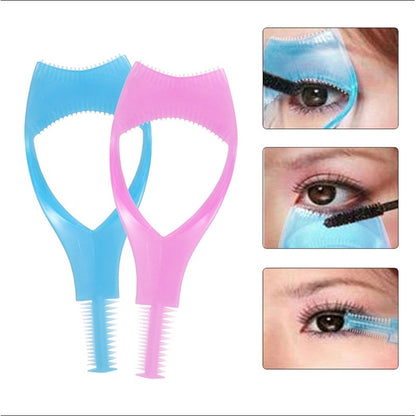 10 PCS BearPawปฏิบัติแต่งหน้ามาสคาร่าEyelash Applicatorขนตาหวีสาม-in-one Eyelashการ์ดความงามอุปกรณ์ทำความสะอาด 3Dคริสตัล