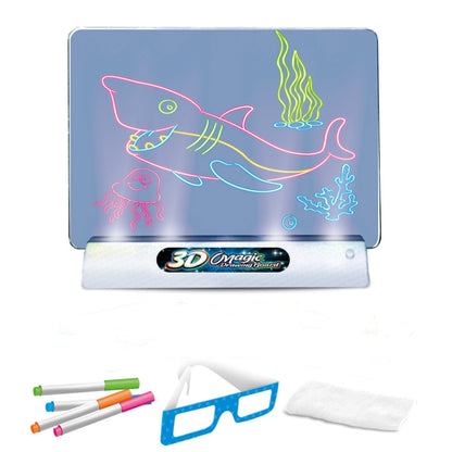 3D กระดานวาดภาพเรืองแสง Magic Luminous กระดานเขียนสามมิติ กระดาน Graffiti แสงปริศนาเด็กกระดานวาดภาพ, สไตล์:, Medium  Drawing Board (Space Version), Medium Drawing Board (Dinosaur Version), Large Drawing Board (Dinosaur Version)                         ...