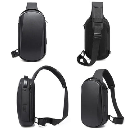 BANGE BG-7256 กระเป๋าคาดหน้าอกผู้ชายกันน้ำ EVA Hard Shell Messenger Bag, BANGE BG-7256
