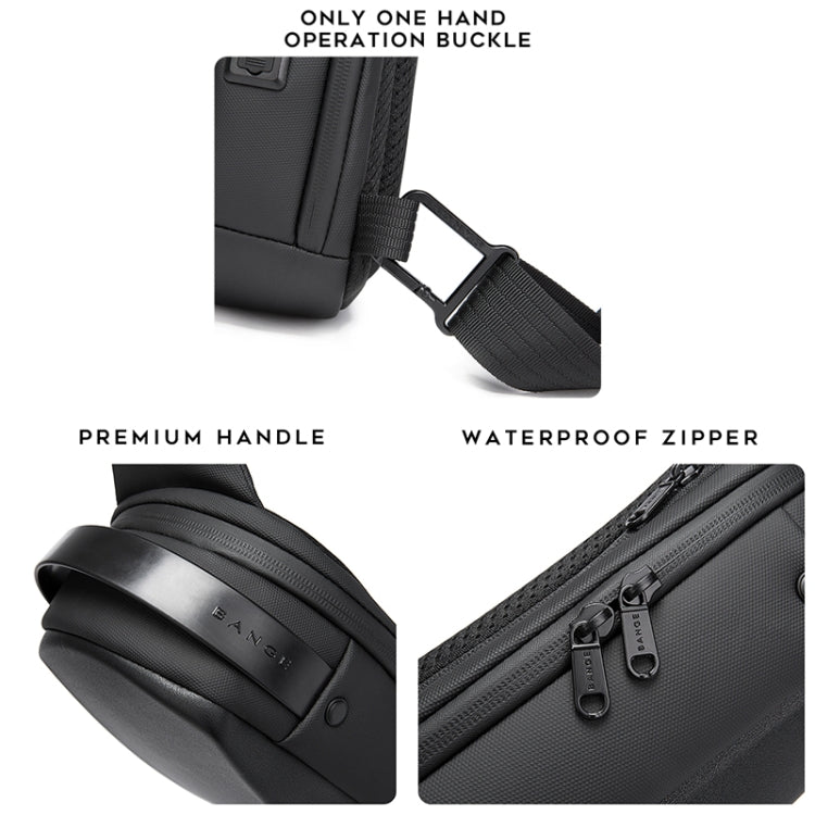 BANGE BG-7256 กระเป๋าคาดหน้าอกผู้ชายกันน้ำ EVA Hard Shell Messenger Bag, BANGE BG-7256