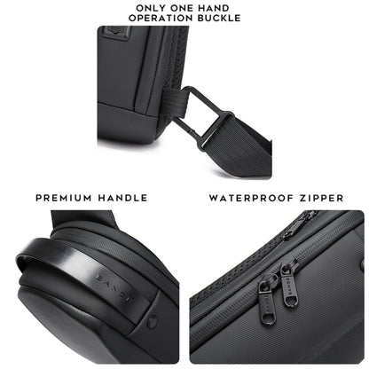 BANGE BG-7256 กระเป๋าคาดหน้าอกผู้ชายกันน้ำ EVA Hard Shell Messenger Bag, BANGE BG-7256