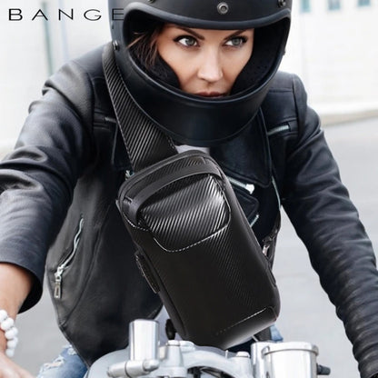 BANGE กระเป๋าคาดหน้าอกแฟชั่นสำหรับผู้ชาย Carbon Brazing Dimensional Waterproof Messenger Bag, BANGE Chest Bag