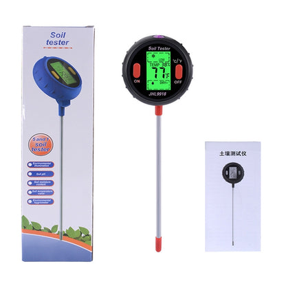 เครื่องวัดดินแบบห้าในหนึ่งเดียว PH เครื่องตรวจจับแสงอุณหภูมิความชื้น PH Photometry เครื่องตรวจจับมัลติฟังก์ชั่น, 5 In 1