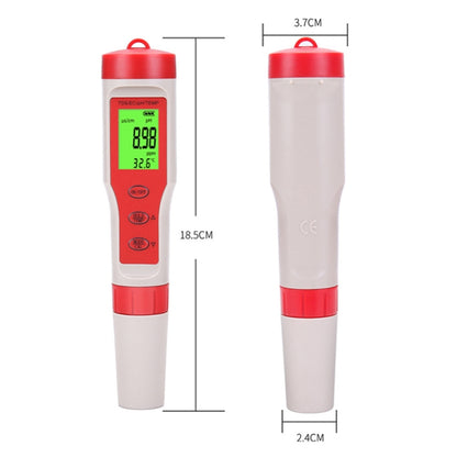 ปากกาทดสอบ PH/TDS/EC/TEMP แบบพกพา 4-in-1 ปากกาทดสอบคุณภาพน้ำแบบมัลติฟังก์ชั่น, 4-in-1 Test Pen
