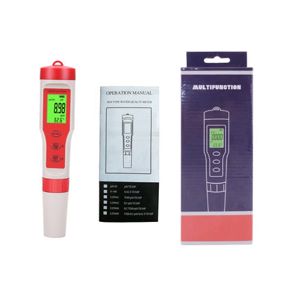 ปากกาทดสอบ PH/TDS/EC/TEMP แบบพกพา 4-in-1 ปากกาทดสอบคุณภาพน้ำแบบมัลติฟังก์ชั่น, 4-in-1 Test Pen