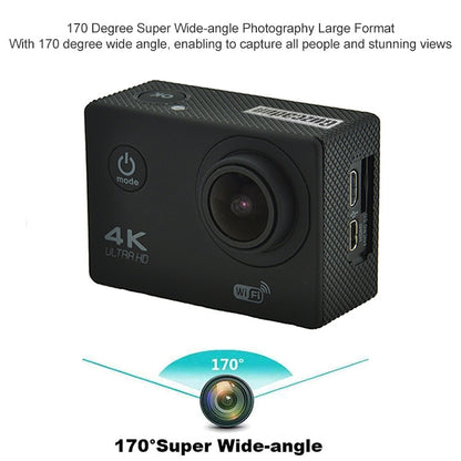 WIFI กล้องถ่ายภาพกันน้ำขี่จักรยาน 4K กล้อง Ultra ดำน้ำ 60PFS kamera หมวกกันน็อคจักรยานกีฬาใต้น้ำ 1080P กล้อง