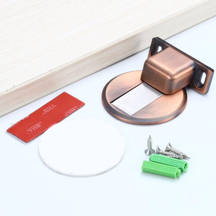2 ชิ้นโลหะผสมสังกะสีไม่เจาะรูดูดเงียบที่แข็งแกร่งกันชนประตูแม่เหล็ก, Red Ancient, Brushed Steel, Black, White, Yellow, Bright Gold, Bronze