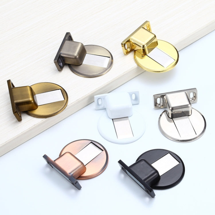 2 ชิ้นโลหะผสมสังกะสีไม่เจาะรูดูดเงียบที่แข็งแกร่งกันชนประตูแม่เหล็ก, Red Ancient, Brushed Steel, Black, White, Yellow, Bright Gold, Bronze