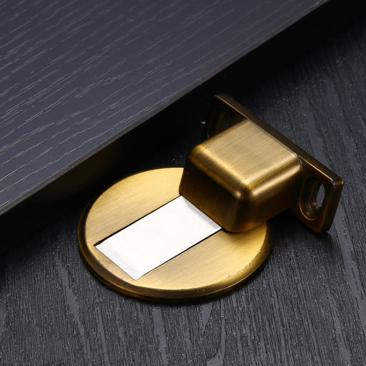 2 ชิ้นโลหะผสมสังกะสีไม่เจาะรูดูดเงียบที่แข็งแกร่งกันชนประตูแม่เหล็ก, Red Ancient, Brushed Steel, Black, White, Yellow, Bright Gold, Bronze