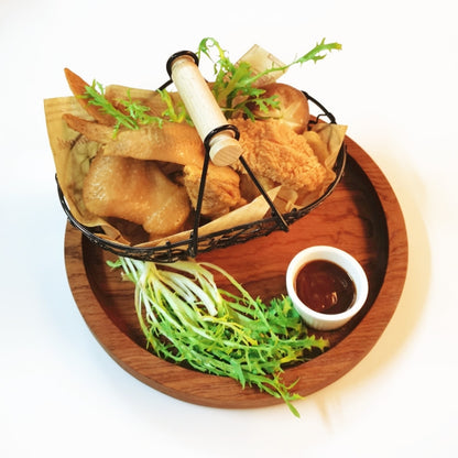 Wrought Iron ผลไม้แบบพกพาตะกร้าขนมปัง French Fries ทอดขนมตะกร้าแบบพกพา, Double Cup Egg-shaped, Double Cup Round, Single Cup Boat, Square Short Basket, Rectangular Short Basket, Large Round Wire, Small Round Wire, Large Messy Wire, Small Messy Wire