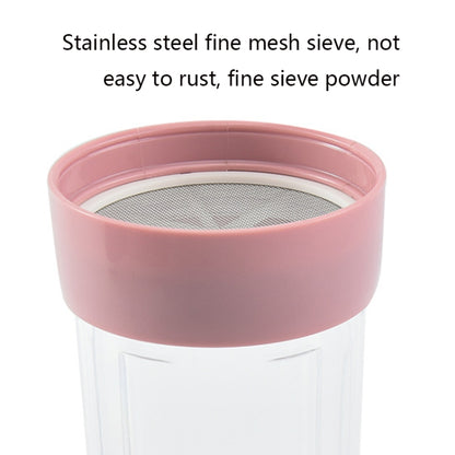 2 ชิ้นหมุนสแตนเลสถ้วยสูงร่างกายตะแกรงแป้งชามน้ำตาล, Flour Sieve Sugar Bowl