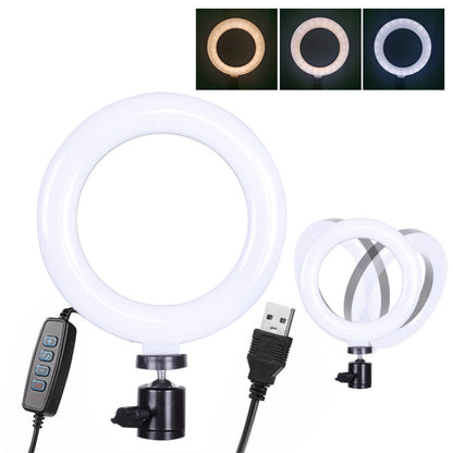 ไฟเติมคลิปที่แข็งแกร่งขนาด 6 นิ้วพร้อมไฟวงแหวน LED ปรับอุณหภูมิได้ไฟคลิปคอมพิวเตอร์ตั้งโต๊ะ ความยาวสายเคเบิล: 2 เมตร