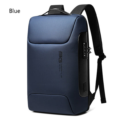 BANGE BG-7216 กระเป๋าสะพายไหล่กันน้ำป้องกันการโจรกรรมสำหรับผู้ชายกระเป๋าเดินทางเพื่อธุรกิจกระเป๋าเป้สะพายหลังคอมพิวเตอร์, BG-7216 (Blue), BG-7216 (Black), BG-7216 (Gray)
