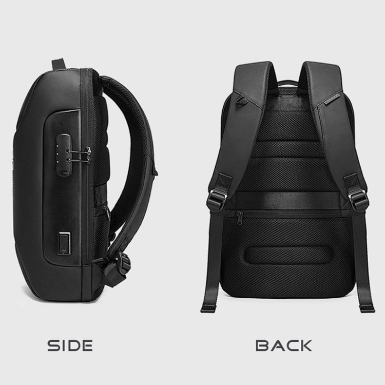 BANGE BG-7216 กระเป๋าสะพายไหล่กันน้ำป้องกันการโจรกรรมสำหรับผู้ชายกระเป๋าเดินทางเพื่อธุรกิจกระเป๋าเป้สะพายหลังคอมพิวเตอร์, BG-7216 (Blue), BG-7216 (Black), BG-7216 (Gray)