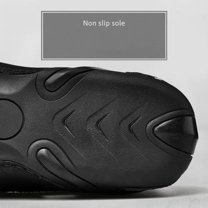 รองเท้าผ้าใบผู้ชายขนาดใหญ่ Soft Sole Lazy Hollow รองเท้าหนัง All-Match Peas รองเท้า, 48