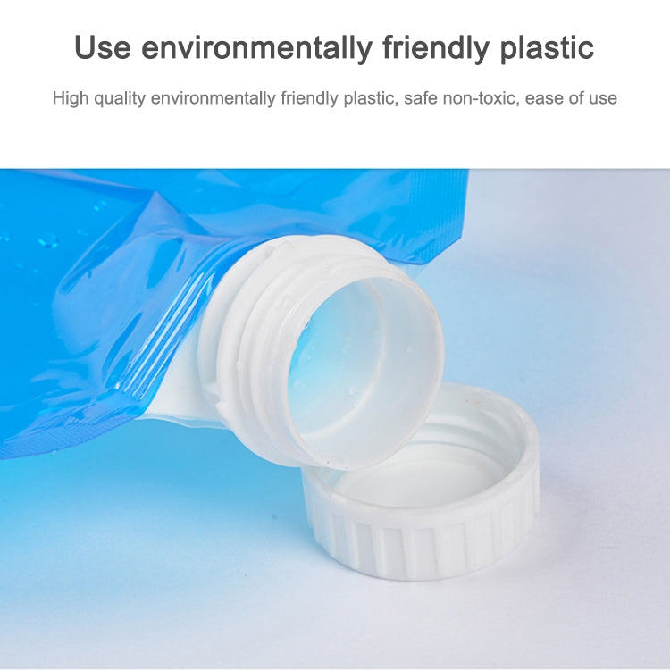 ถุงน้ำ PE สำหรับแบบพกพาพับเก็บน้ำยกกระเป๋าสำหรับ Camping Hiking Survival Hydration Storage กระเพาะปัสสาวะ, 10L(Blue)