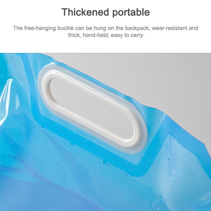ถุงน้ำ PE สำหรับแบบพกพาพับเก็บน้ำยกกระเป๋าสำหรับ Camping Hiking Survival Hydration Storage กระเพาะปัสสาวะ, 10L(Blue)