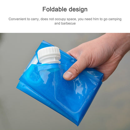 ถุงน้ำ PE สำหรับแบบพกพาพับเก็บน้ำยกกระเป๋าสำหรับ Camping Hiking Survival Hydration Storage กระเพาะปัสสาวะ, 10L(Blue)