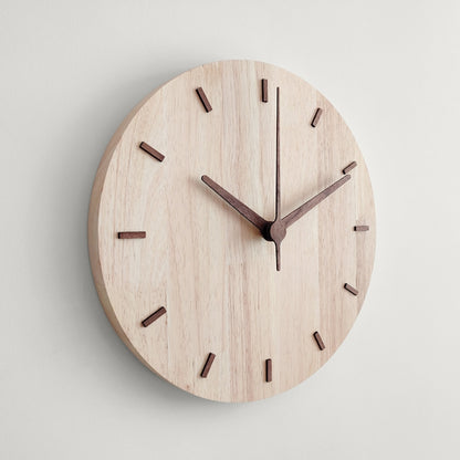 นาฬิกาแขวนไม้ทึบห้องนั่งเล่นในบ้านนาฬิกาแขวนนาฬิกาตกแต่ง, Solid Wooden Wall Clock