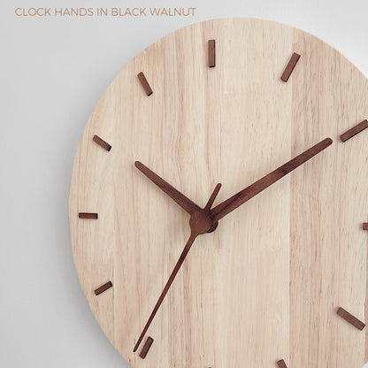 นาฬิกาแขวนไม้ทึบห้องนั่งเล่นในบ้านนาฬิกาแขวนนาฬิกาตกแต่ง, Solid Wooden Wall Clock