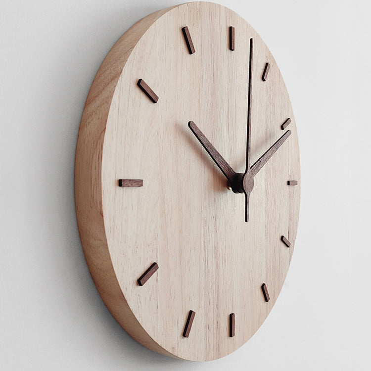 นาฬิกาแขวนไม้ทึบห้องนั่งเล่นในบ้านนาฬิกาแขวนนาฬิกาตกแต่ง, Solid Wooden Wall Clock