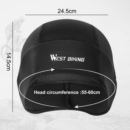 WEST BIKING ฤดูร้อนขี่หมวกไหมน้ำแข็งเครื่องดูดควันกันลมหมวกด้านในบางระบายอากาศได้และแห้งเร็วหมวกซับในหมวกกันน็อค, Helmet Lining Cap(Black), Helmet Lining Cap(Gray)