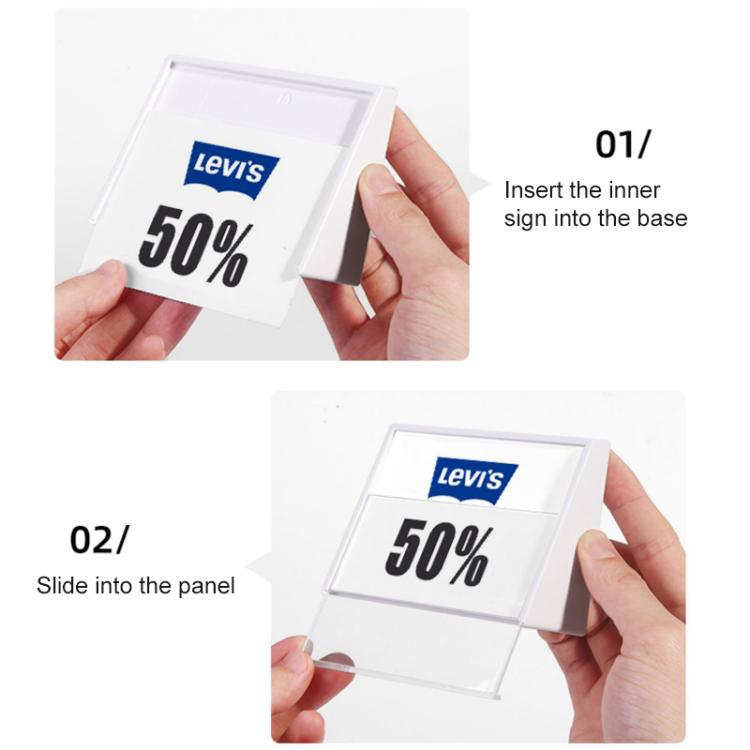 10 PCS อะคริลิคสามเหลี่ยมราคาโต๊ะนักเรียนที่นั่ง Board, 7.4x10.5cm (White), 7.4x5.3cm (Black), 7.4x10.5cm (Black)