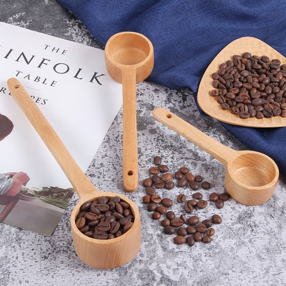 ช้อนไม้ด้ามยาวช้อนปรุงรสช้อนขนมหวานกาแฟช้อนชานม, Seasoning Spoon Small, Seasoning Spoon Medium, Seasoning Spoon Large