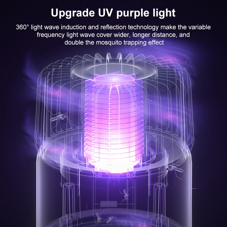 เครื่องกำจัดยุงด้วยแสง USB Photocatalyst เครื่องกำจัดยุงไฟฟ้าแบบสองในหนึ่งเดียว, White Gold  (Electric Shock + Suction), White (Electric Shock)