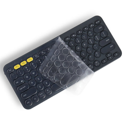 JRC T20703 แล็ปท็อปคีย์บอร์ดไร้สายบลูทูธคีย์บอร์ดโปร่งใสสำหรับ Logitech K380