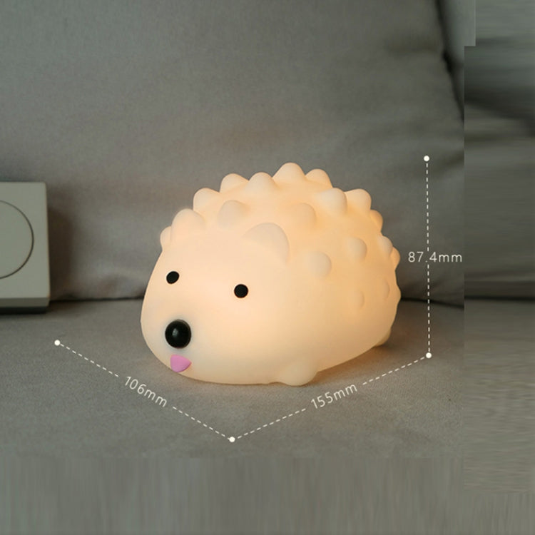 ZD-27 ตัวจับเวลาไฟกลางคืนเม่นน่ารักลดแสงโคมไฟข้างเตียง USB สไตล์:, ZD-27 Hedgehog Button Control