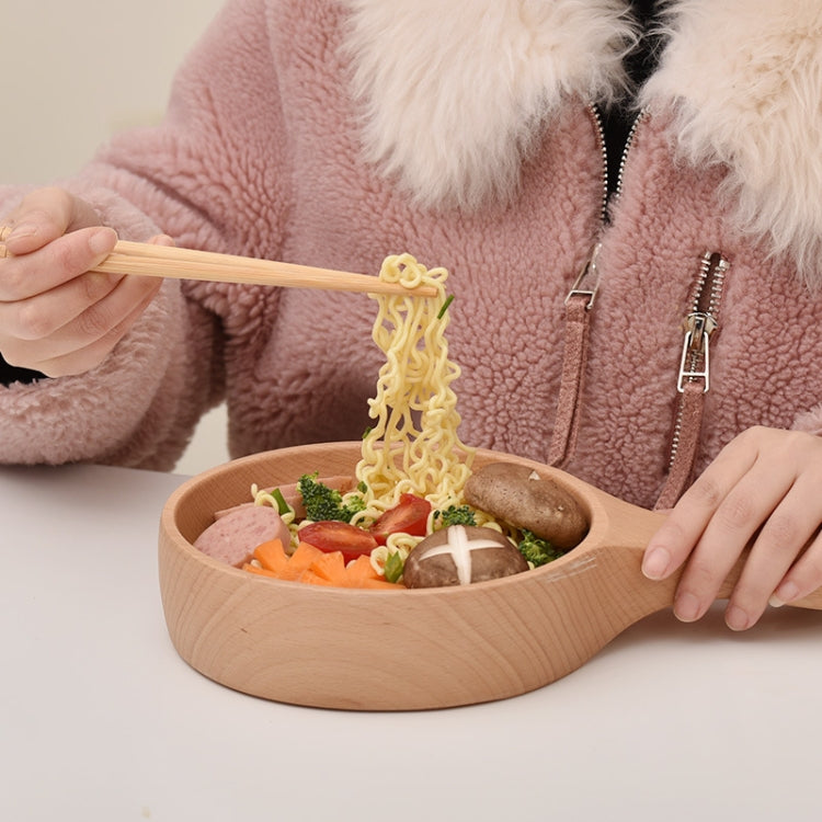 ชามบะหมี่กึ่งสำเร็จรูป ชามกิมจิไม้ ชามสลัดผลไม้ ชามไม้พร้อมที่จับ, Small