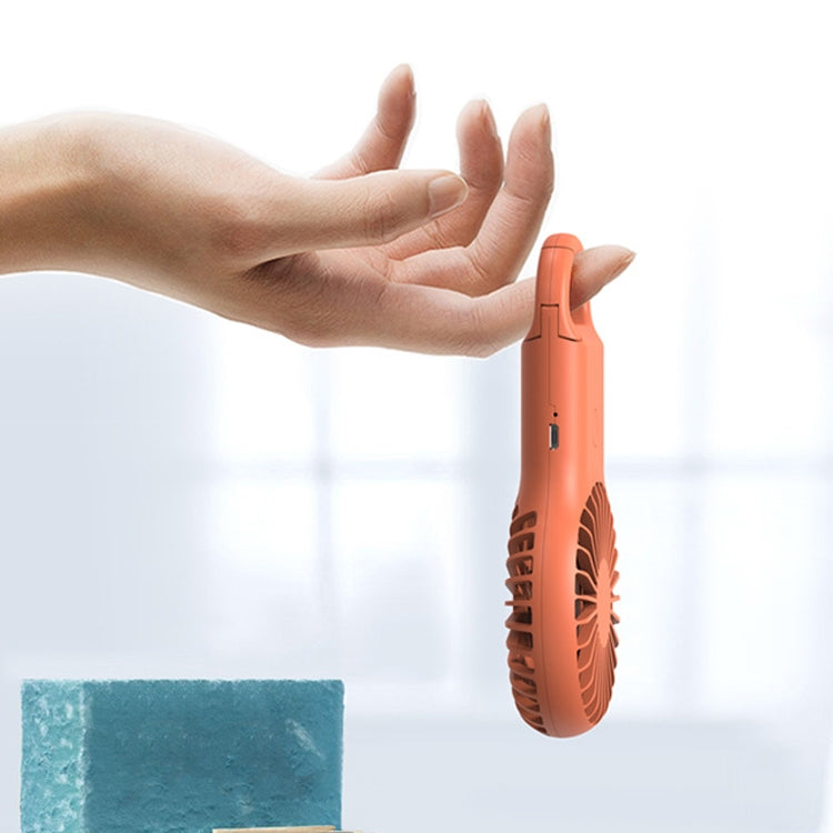 มือถือกระเป๋ามินิพัดลมขนาดเล็กแบบพกพาชาร์จพัดลม USB กลางแจ้งพร้อมไฟสี 7 สี, Pink, ArmyGreen, Orange