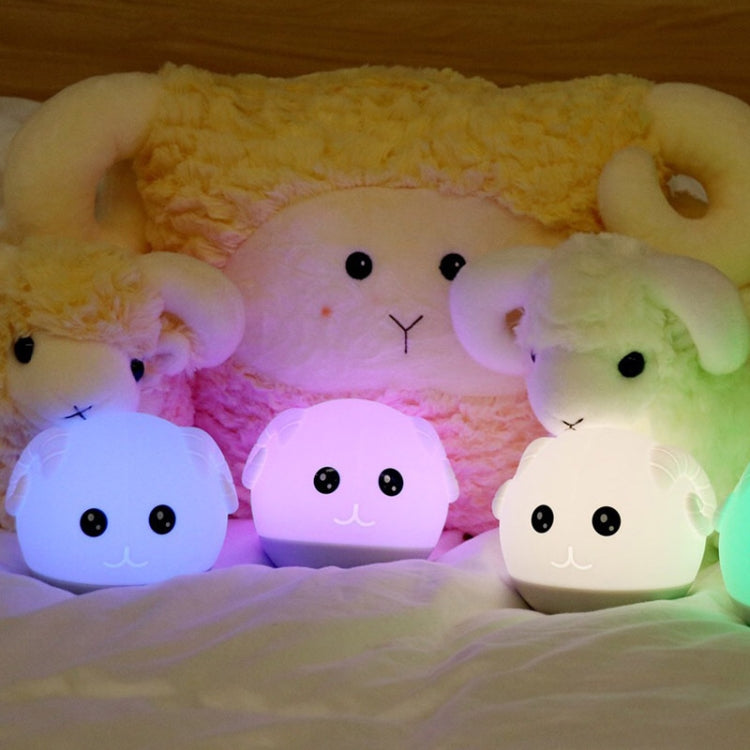 เด็กซิลิโคน ZD-26 พร้อมไฟกลางคืน Pat Pat, ZD-26 Goat Warm Light, ZD-26 Goat Colorful