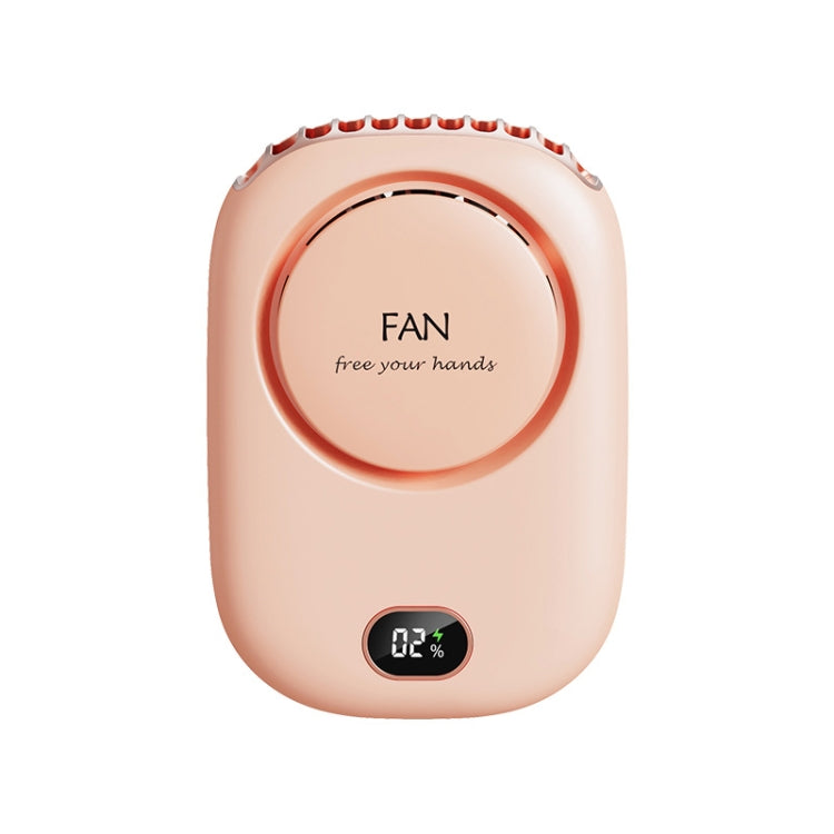 DQ203 พัดลมห้อยคอแบบขี้เกียจ USB Mini Desktop พัดลมลมขนาดใหญ่, White, Pink, Green