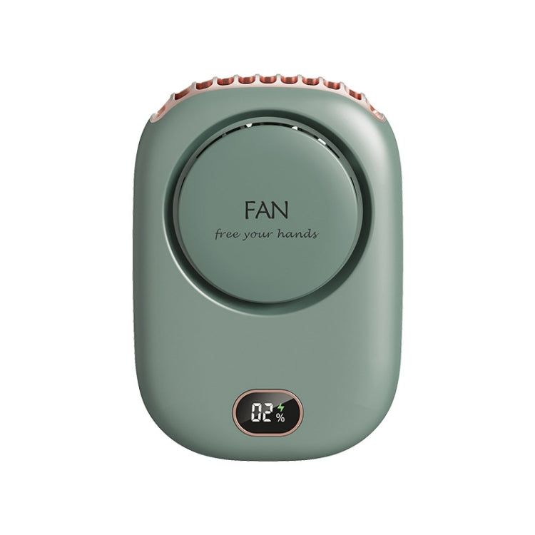 DQ203 พัดลมห้อยคอแบบขี้เกียจ USB Mini Desktop พัดลมลมขนาดใหญ่, White, Pink, Green