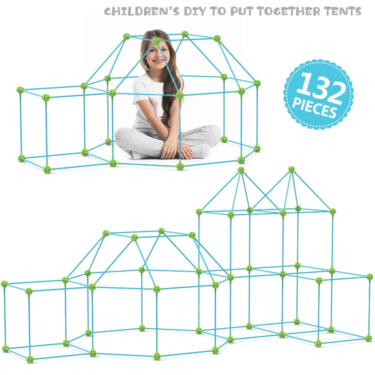 132 ใน 1 DIY เต็นท์ของเล่นประกอบเล่นบ้าน DIY เต็นท์เด็กอาคารของเล่น, 132 in 1