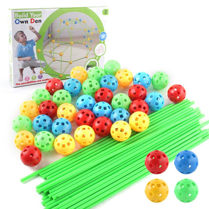 87 in 1 DIY Assembling Play House DIY เต็นท์เด็กอาคารของเล่นสไตล์:, Without Tent Cloth, With Tent Cloth