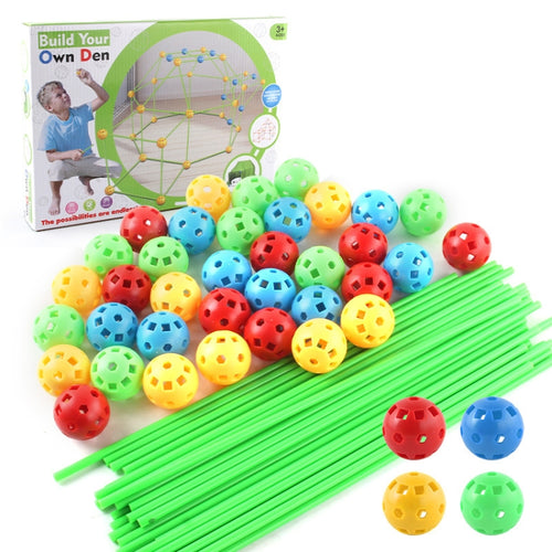 87 in 1 DIY Assembling Play House DIY เต็นท์เด็กอาคารของเล่นสไตล์:, Without Tent Cloth, With Tent Cloth