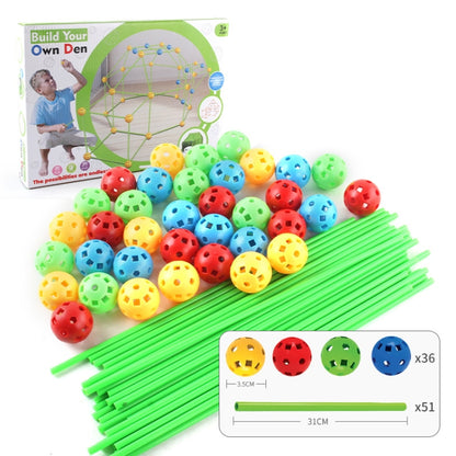 87 in 1 DIY Assembling Play House DIY เต็นท์เด็กอาคารของเล่นสไตล์:, Without Tent Cloth, With Tent Cloth