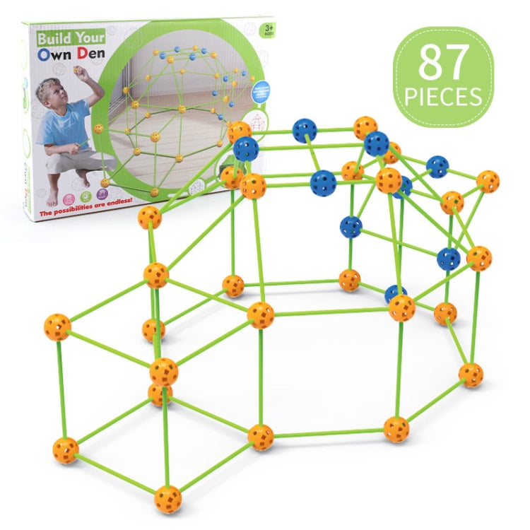 87 in 1 DIY Assembling Play House DIY เต็นท์เด็กอาคารของเล่นสไตล์:, Without Tent Cloth, With Tent Cloth